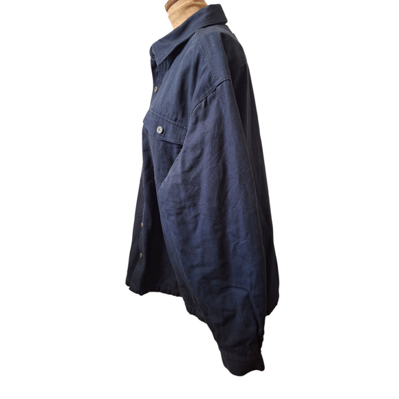 Duluth Navy Blue Fire Hose Snap Front lined Firemans coat XL - Picture 5 of 6